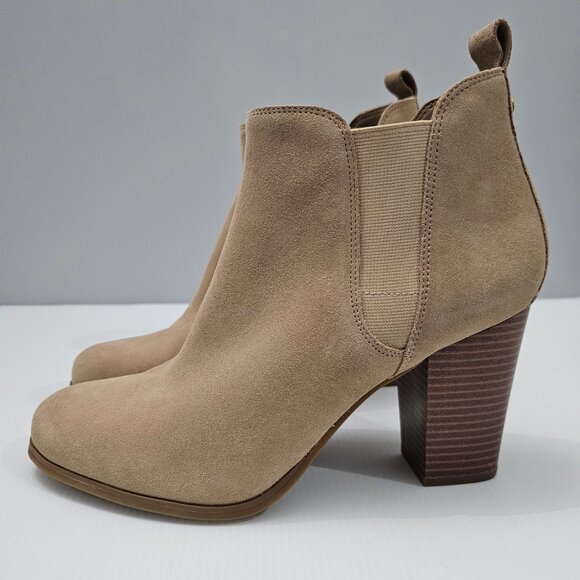 NEW Michael Michael Kors Evaline Ankle Bootie Womens 9.5 Camel Tan Block Heel - Picture 1 of 15